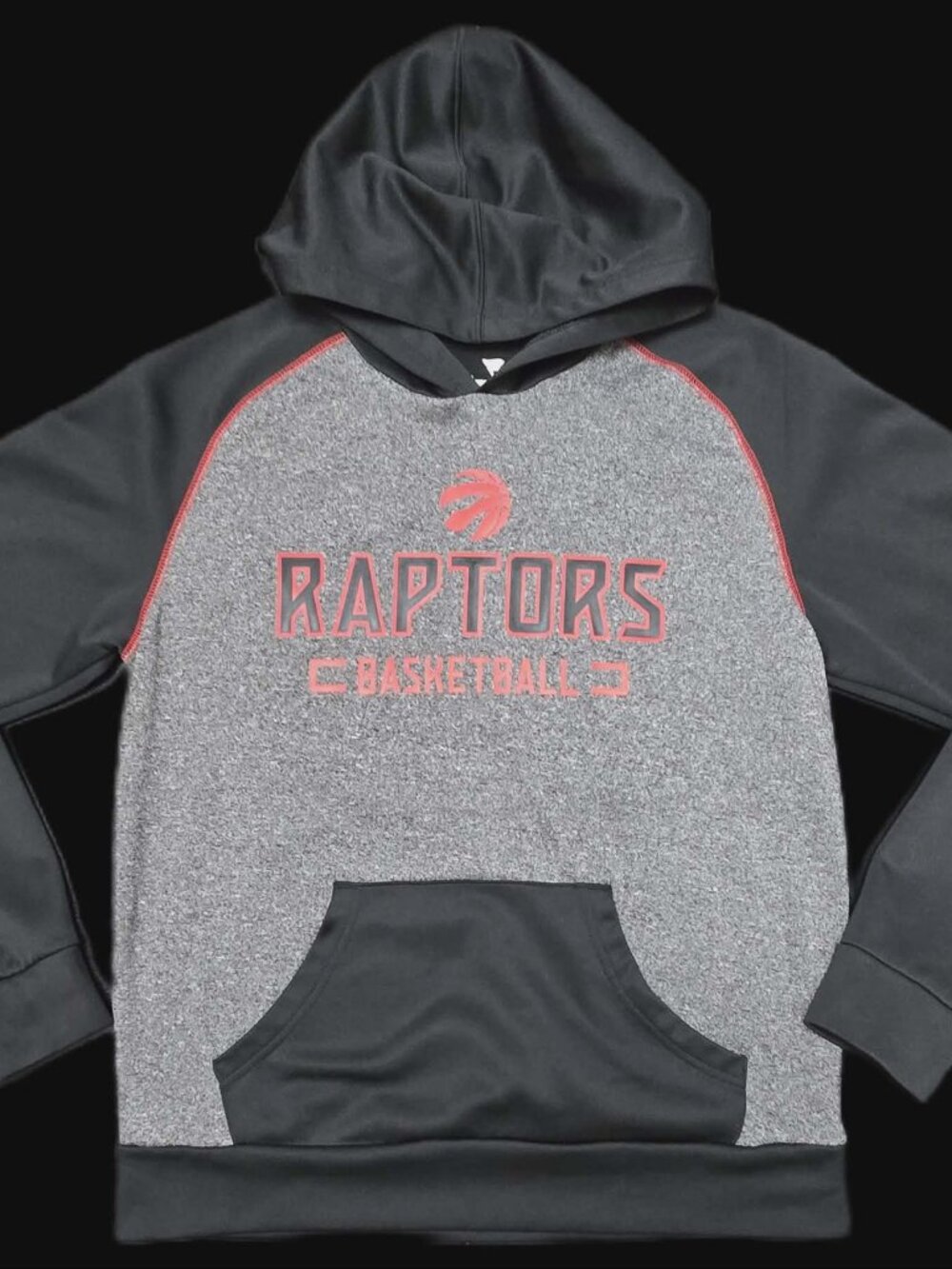 Toronto Raptors Basketball Fanatics Men’s Pullover Hoodie Gray Black Medium